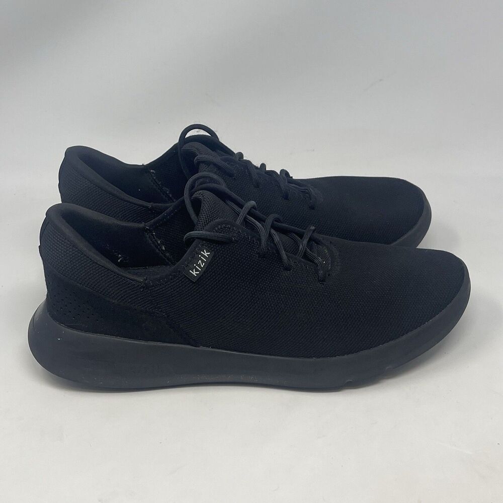 Kizik Madrid Eco Knit Shoes Mens 9.5 Black Hands Free Lightweight Unisex Sneaker
